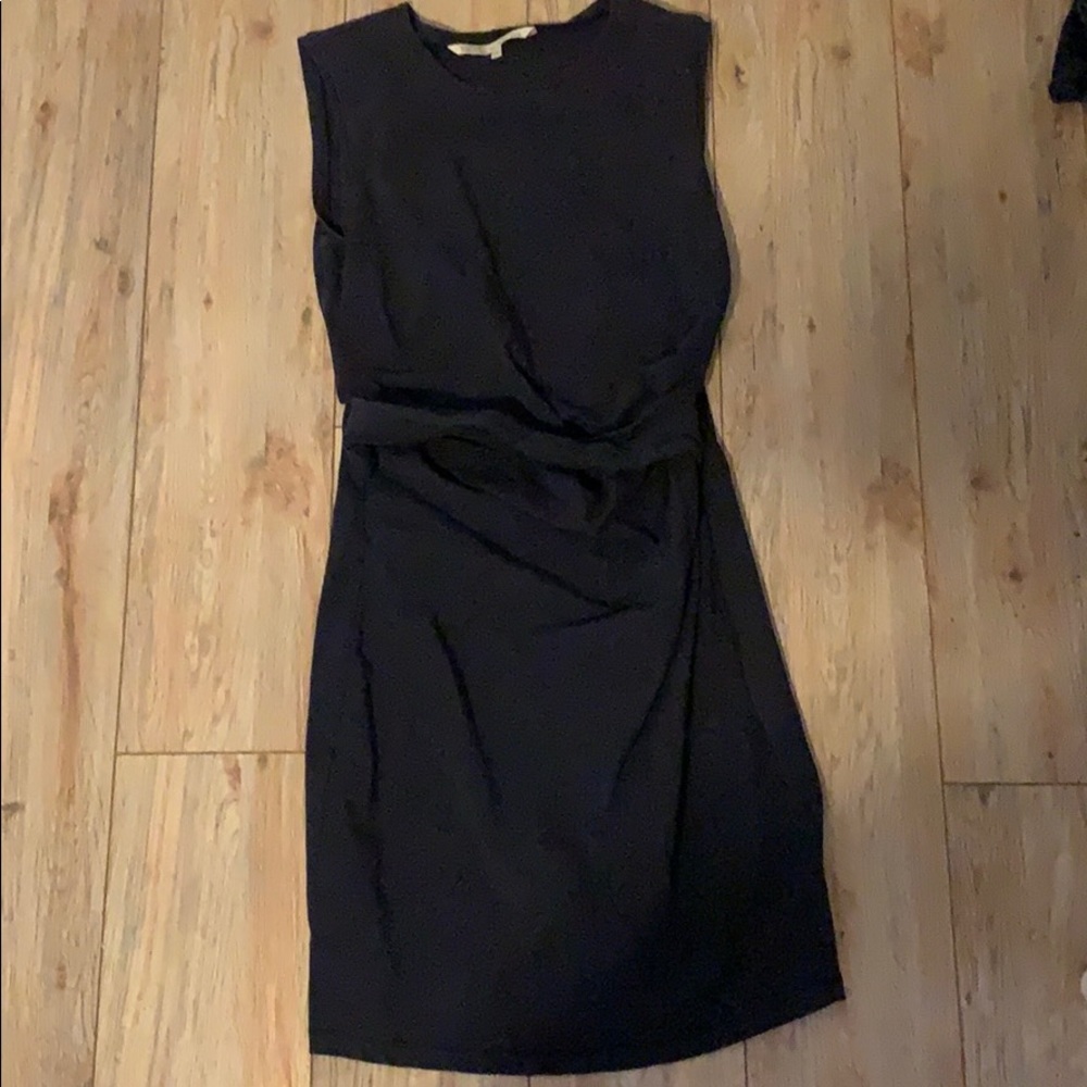 Rachel Roy Blue stretch dress with front strap